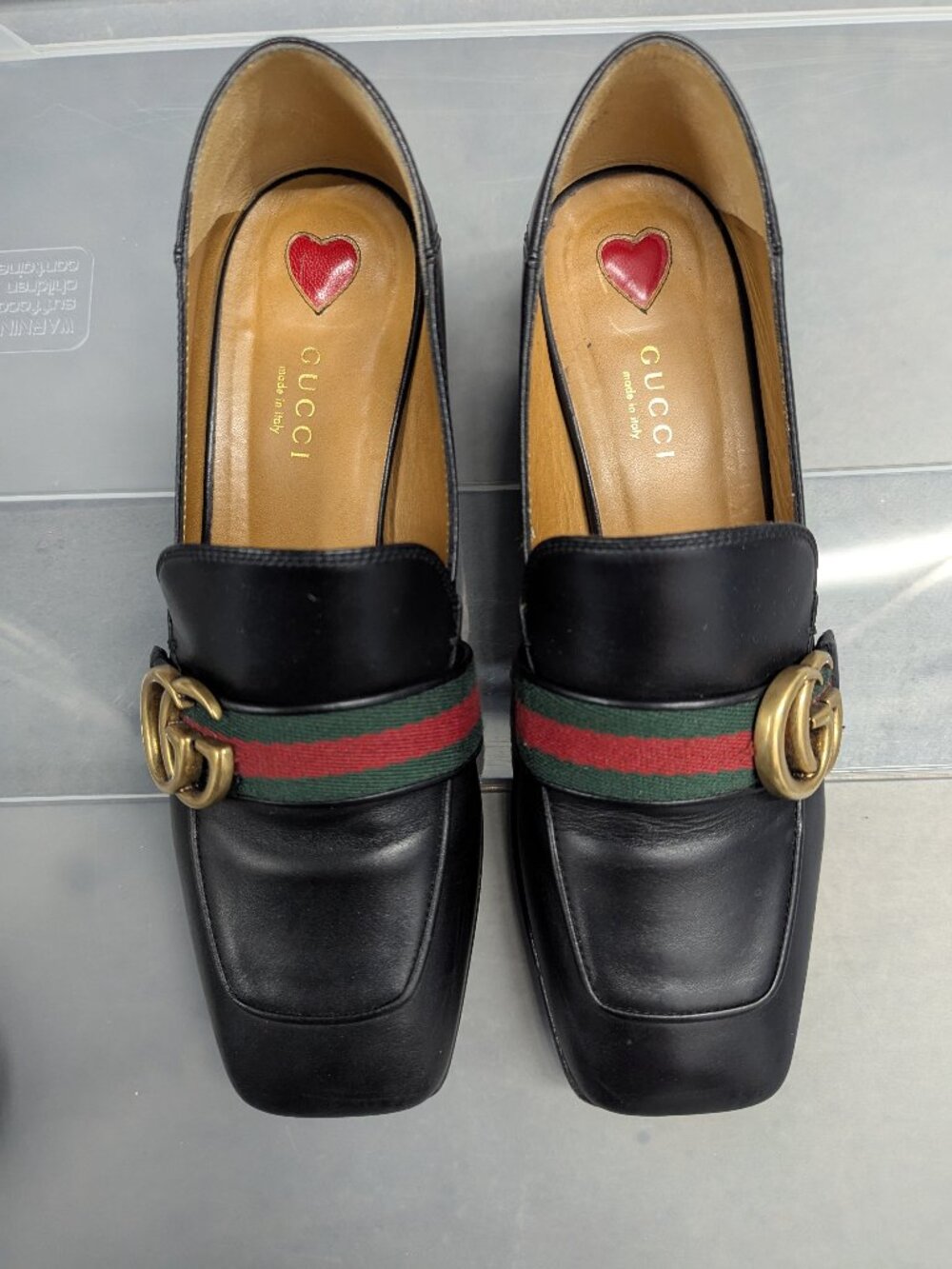Gucci Peyton Web GG Loafers Size 37